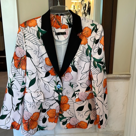 YUNCLOS Women's
Floral Blazer Work,
Office, Casual, Allover - Picture 1 of 4